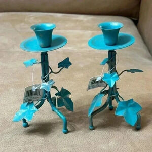 Vintage Garden Gate Designs Wire Candle Holders 1996